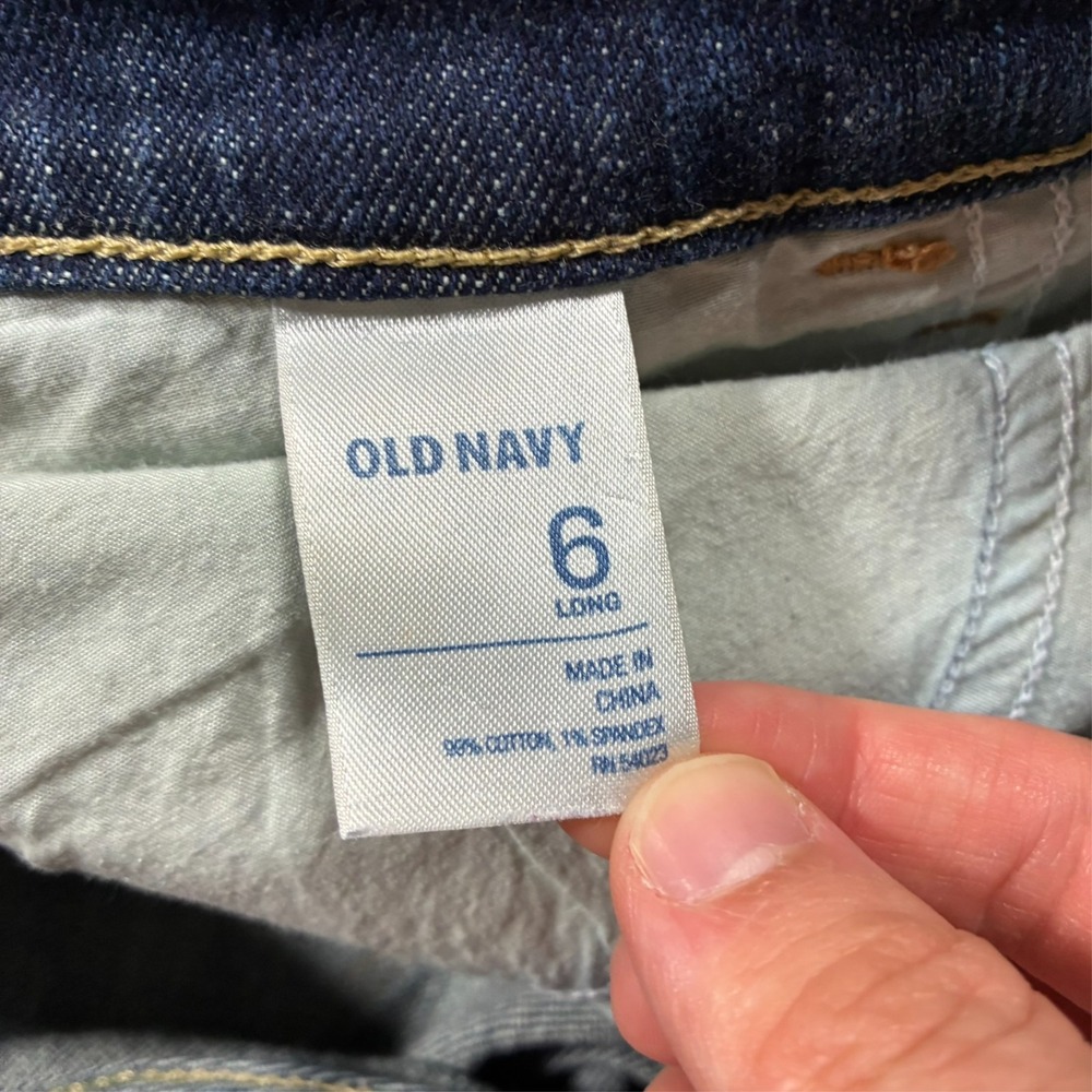 Old Navy The Sweetheart Womens Skinny Jeans Size 6 Long Blue Denim Low Rise - Picture 4 of 11